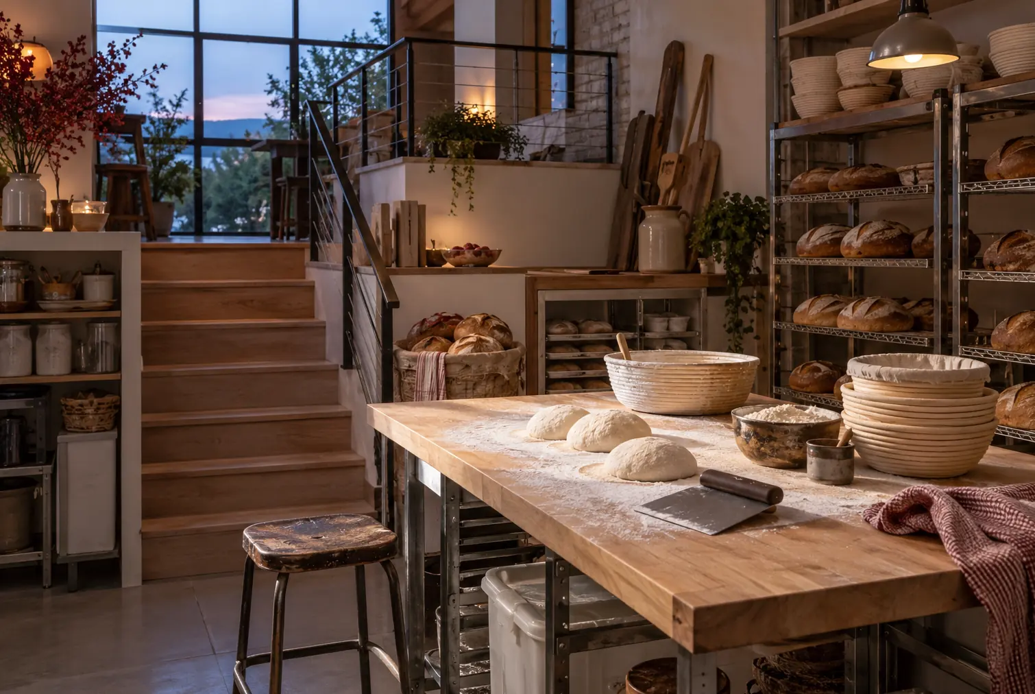 Illustration of bakeries and their working space